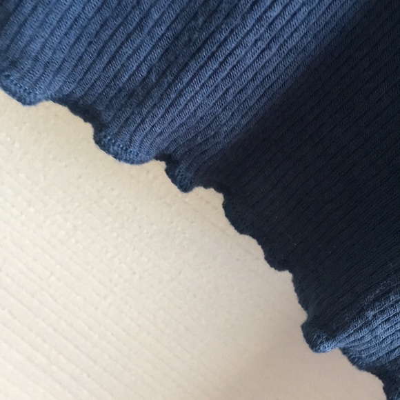 BLUE STRETCHY TURTLENECK FALL TOP - Picture 4 of 4